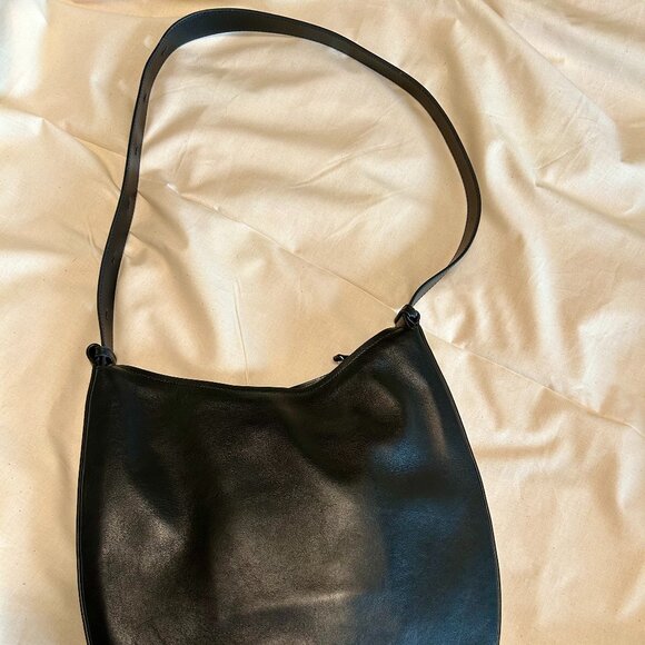 Black Soft Hobo Shoulder Bag - Picture 2 of 6